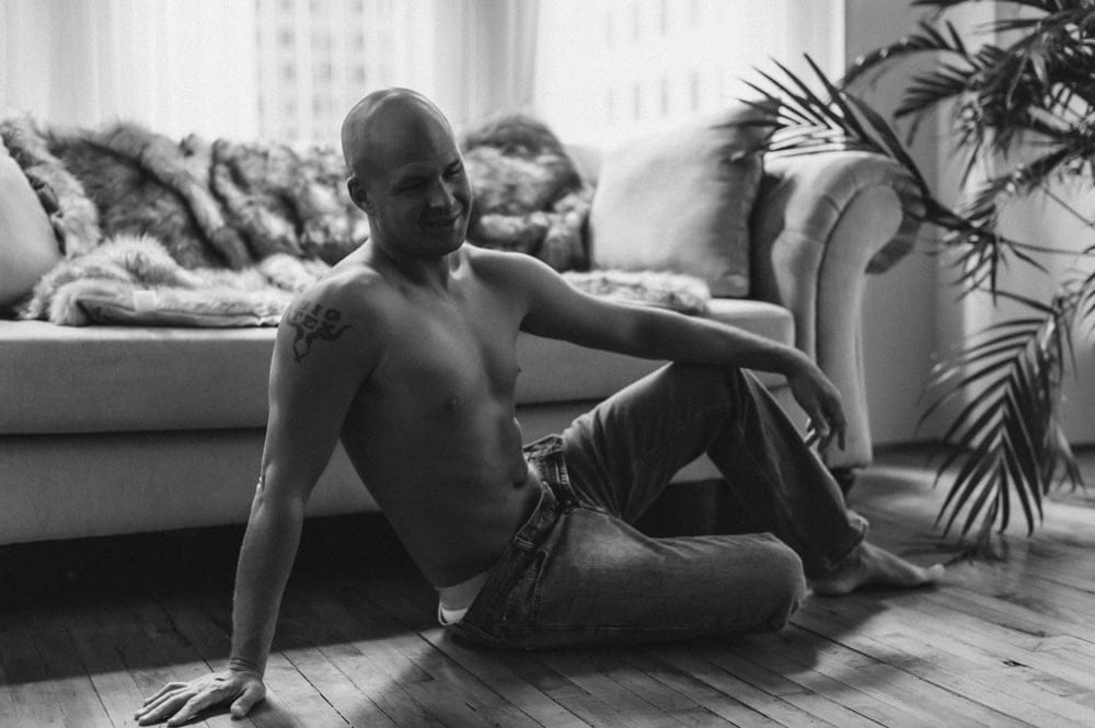 Mens Boudoir portrait by Chrissy Boudoir
