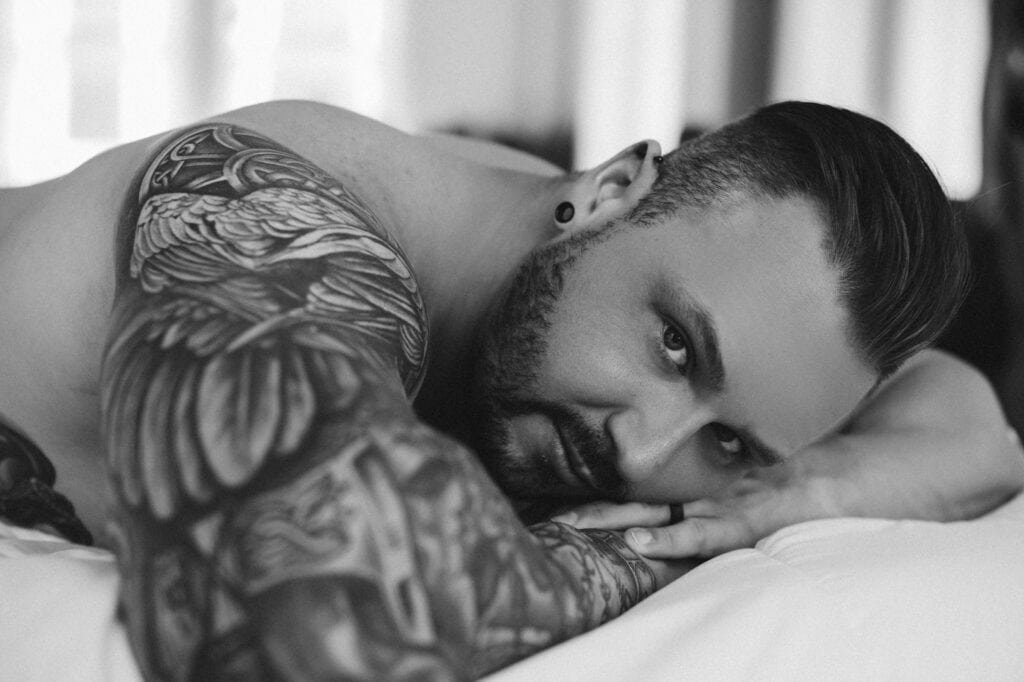 Mens Boudoir portrait by Chrissy Boudoir